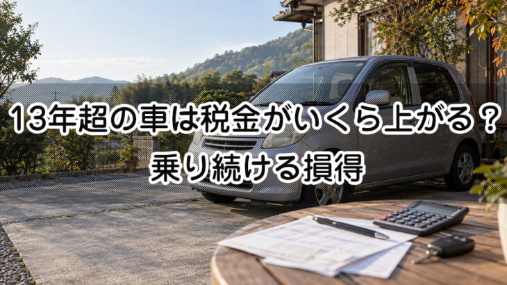 13年超の車は税金がいくら上がる？乗り続ける損得